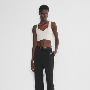 Aritzia babaton Sculpt Knit Greek Tank - white